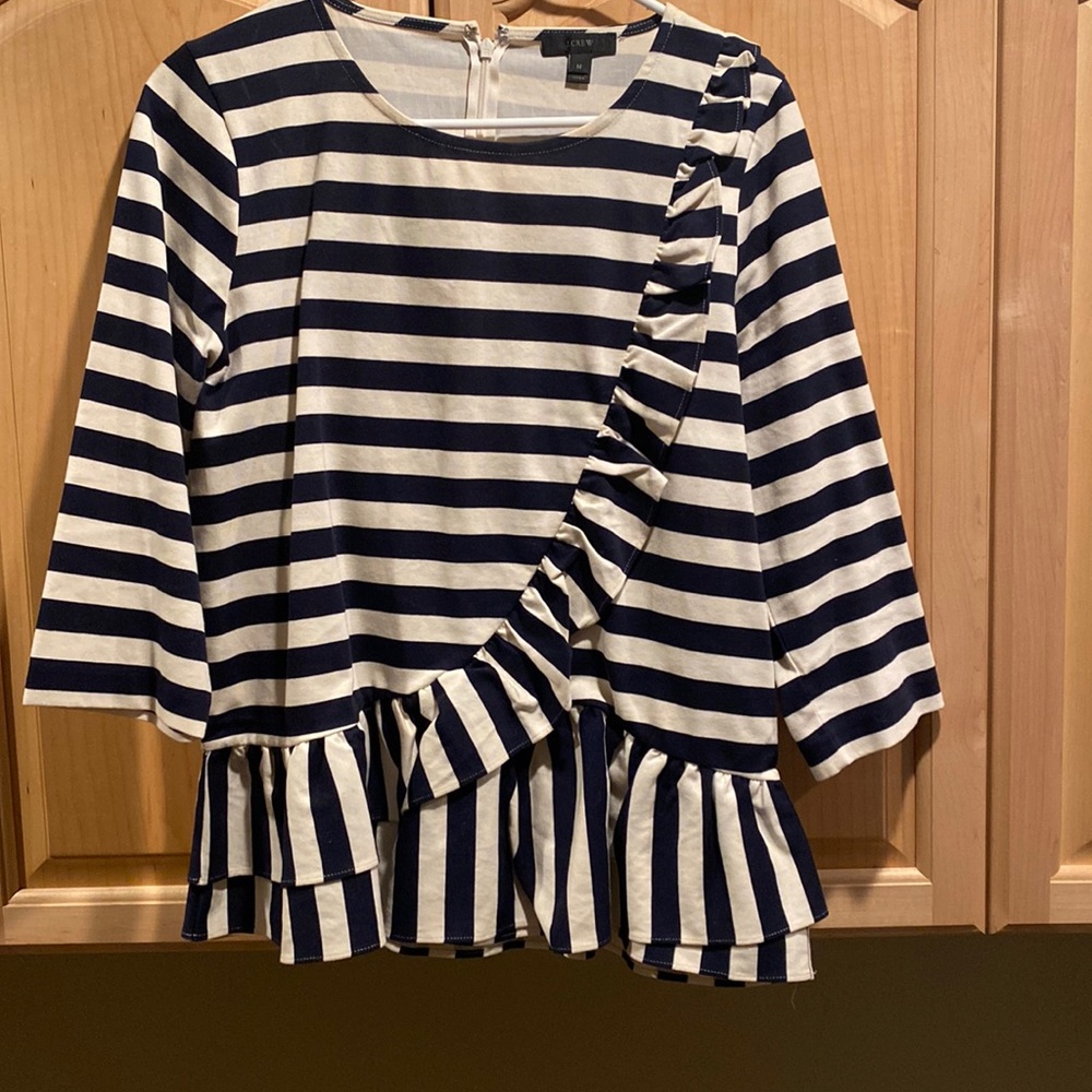 JCrew Ruffle Shirt size M